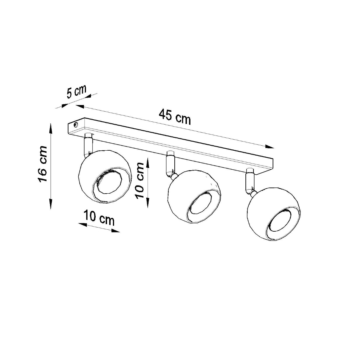 Ceiling lamp steel Oculare modern Design GU10