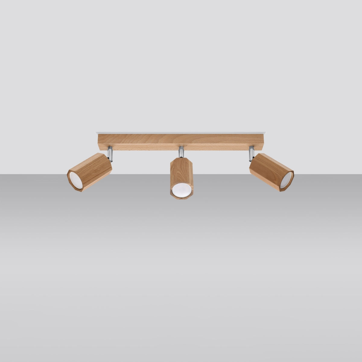 Zake Wood Bronze 3 Light Classic Ceiling Light Scandinavian Design