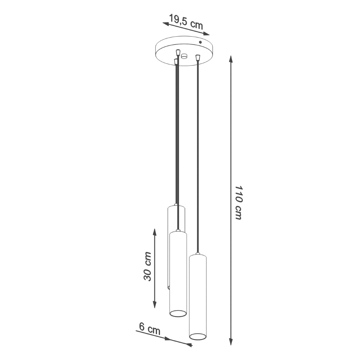 Pendant lamp steel Lagos modern Design GU10