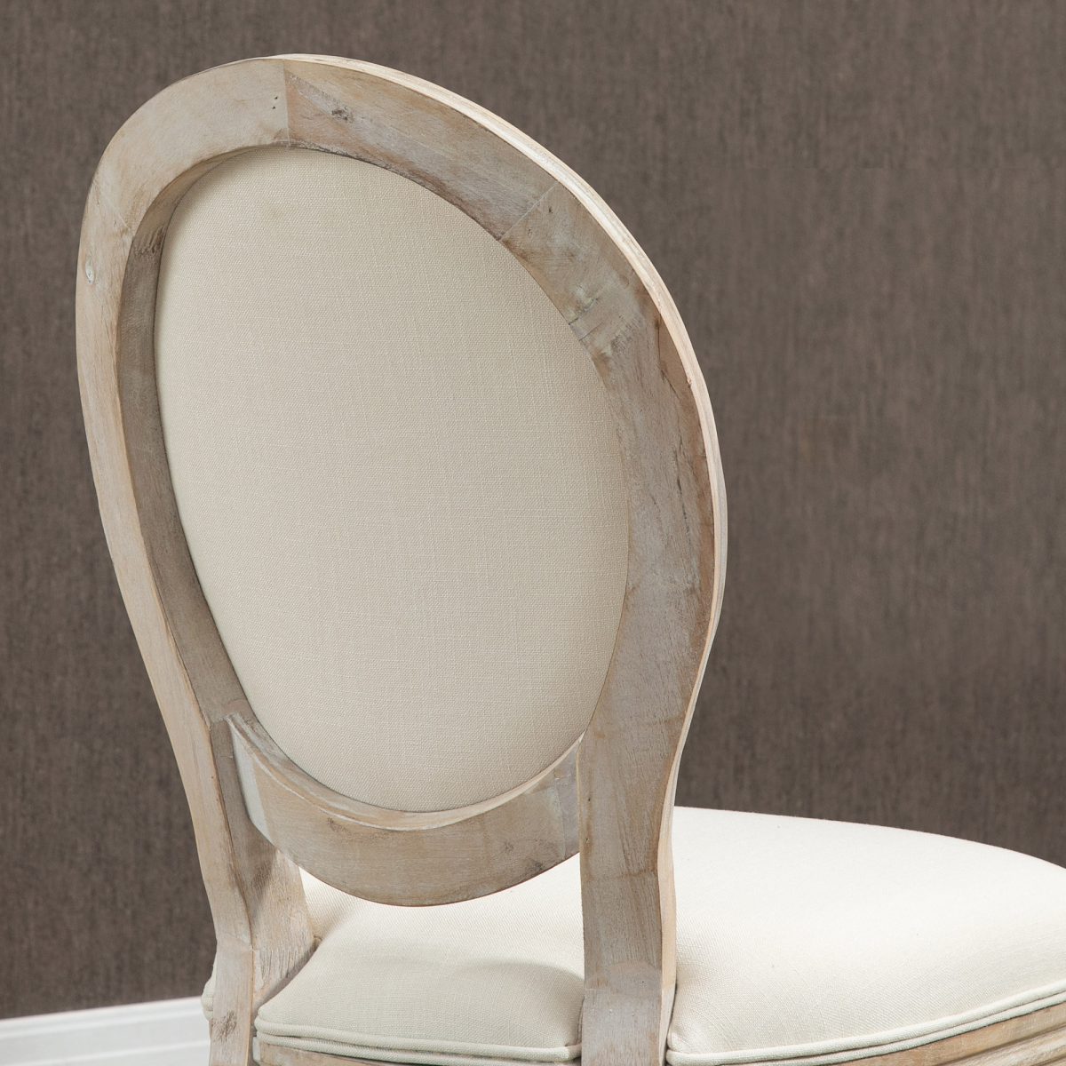 HOMCOM French-Style Dining Chairs Set of 2 with Linen Upholstery, Backrest