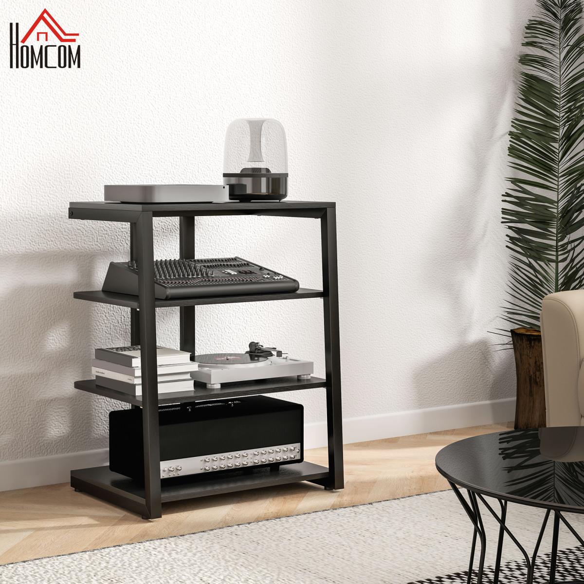 PawHut 4PCs Wall Mounted Cat Tree Cat Wall Shelves W/ Scratching Post