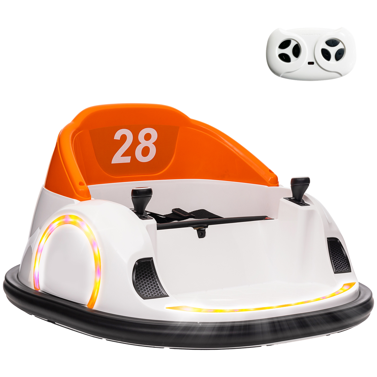 AIYAPLAY 360° Rotation 12V Kids Bumper Car w/ Remote Control