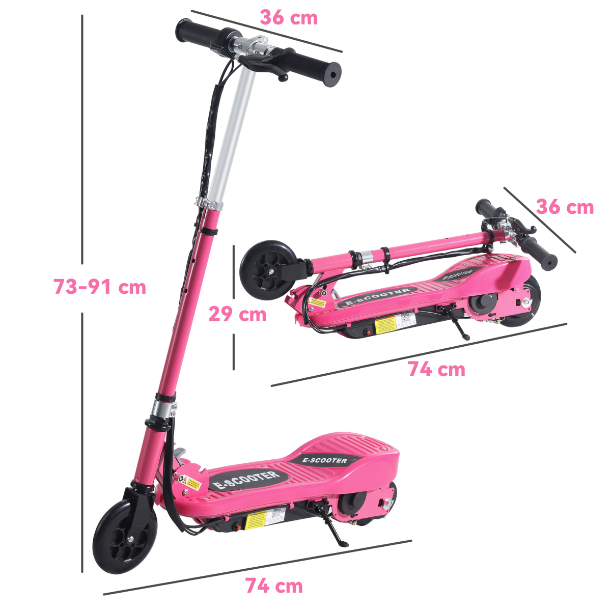 HOMCOM Folding Kids Electric Scooter for 7-14