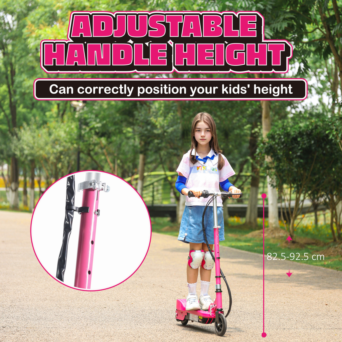 HOMCOM Folding Kids Electric Scooter for 7-14