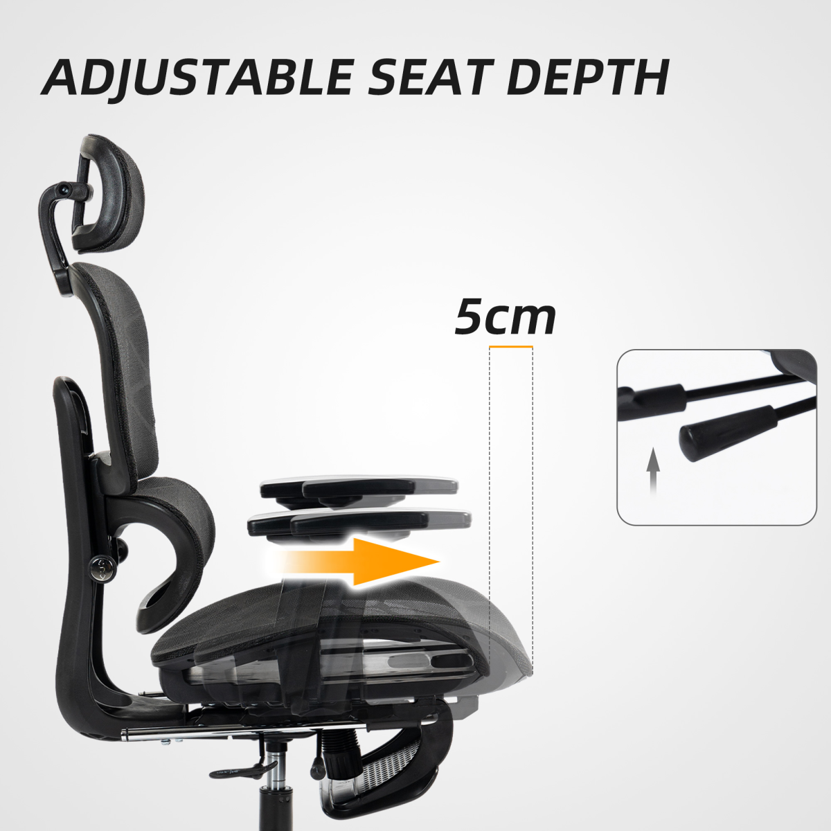 HOMCOM Ergonomic Office Chair Swivel Computer Chair with 3D Armrest