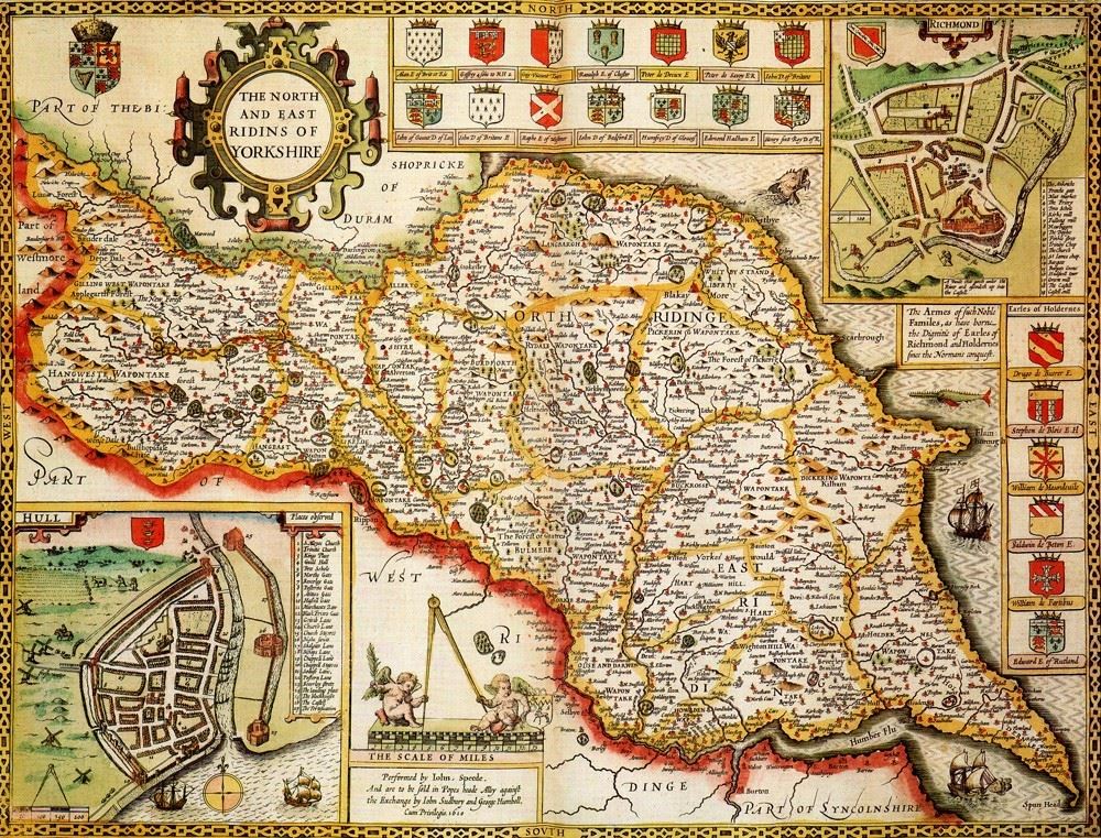 Yorkshire North & East Riding Historical Map 1000 Piece Jigsaw Puzzle (1610)