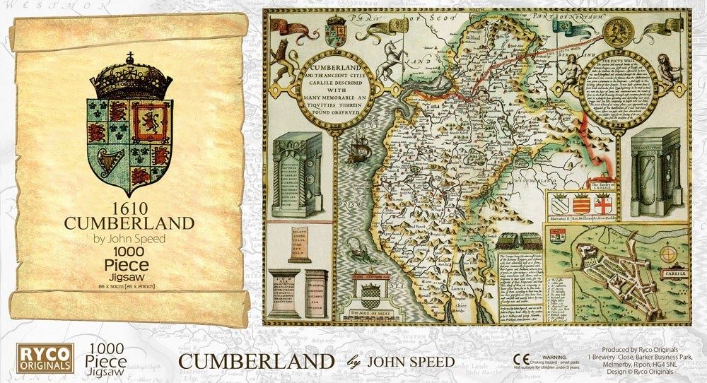 Cumberland Historical Map 1000 Piece Jigsaw Puzzle (1610)