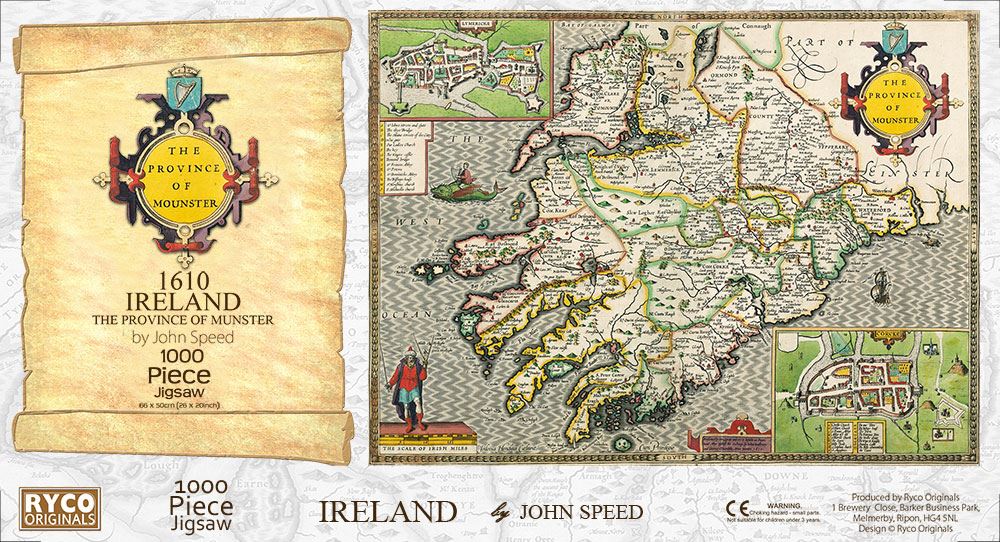 Munster Historical Map 1000 Piece Jigsaw Puzzle (1610)