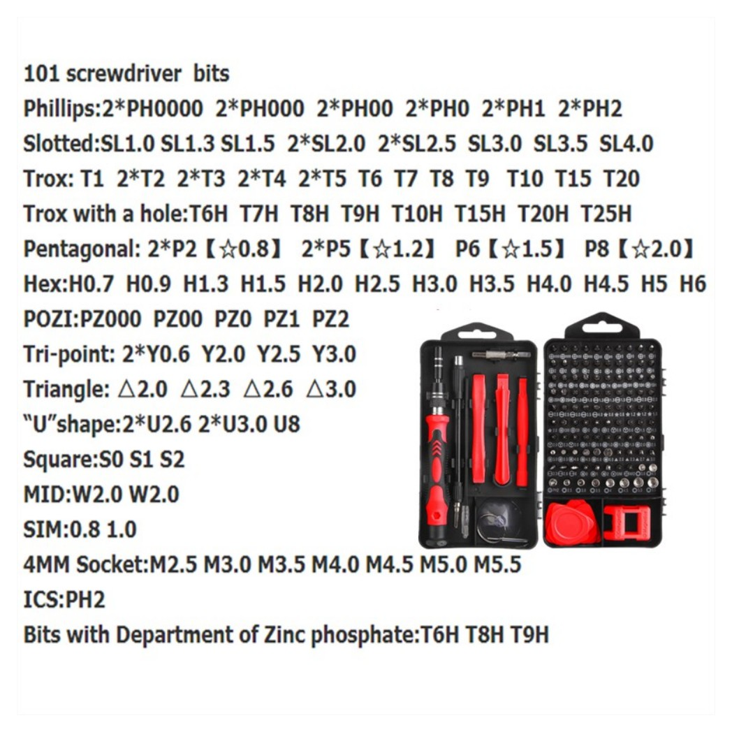 122 in 1 Magnetic Precision Screwdriver Set PC Phone Electronics Repair Tool Kit