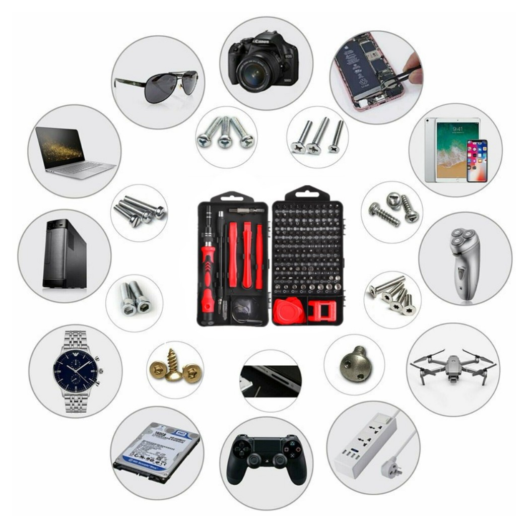 122 in 1 Magnetic Precision Screwdriver Set PC Phone Electronics Repair Tool Kit