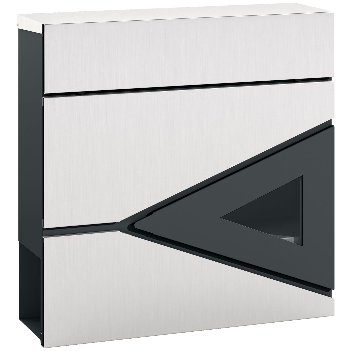 HOMCOM Modern Wall Mounted Post Box, Weatherproof Letterbox with Lock