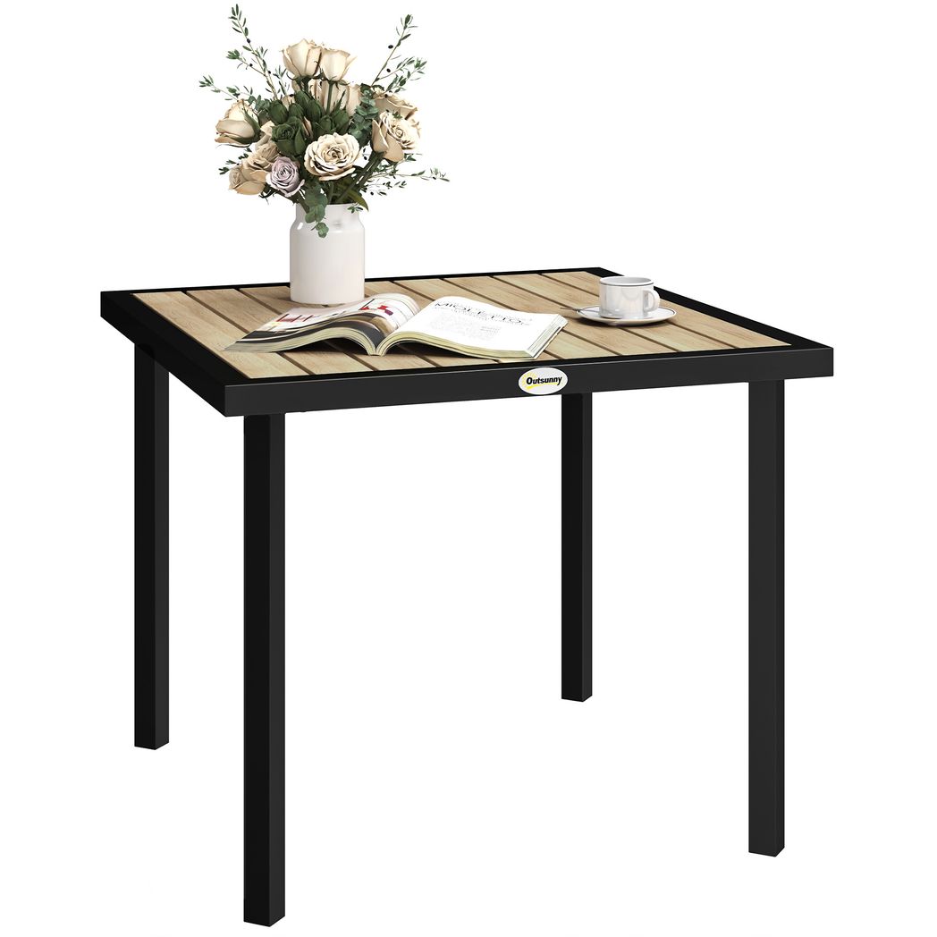 Outsunny Garden Table for 4 Person with 5.4cm Parasol Hole