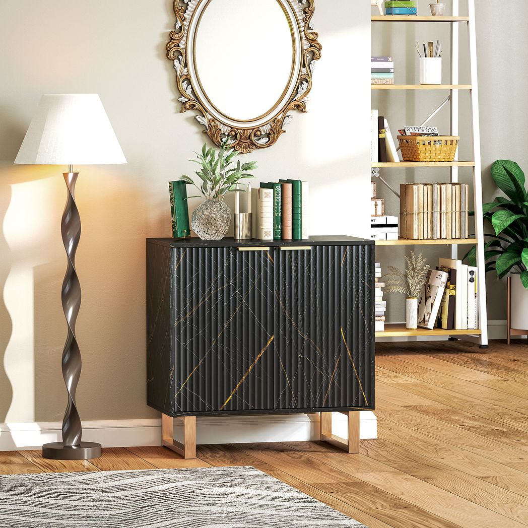 HOMCOM Sideboard, Buffet Cabinet with 2 Doors and Adjustable Shelves