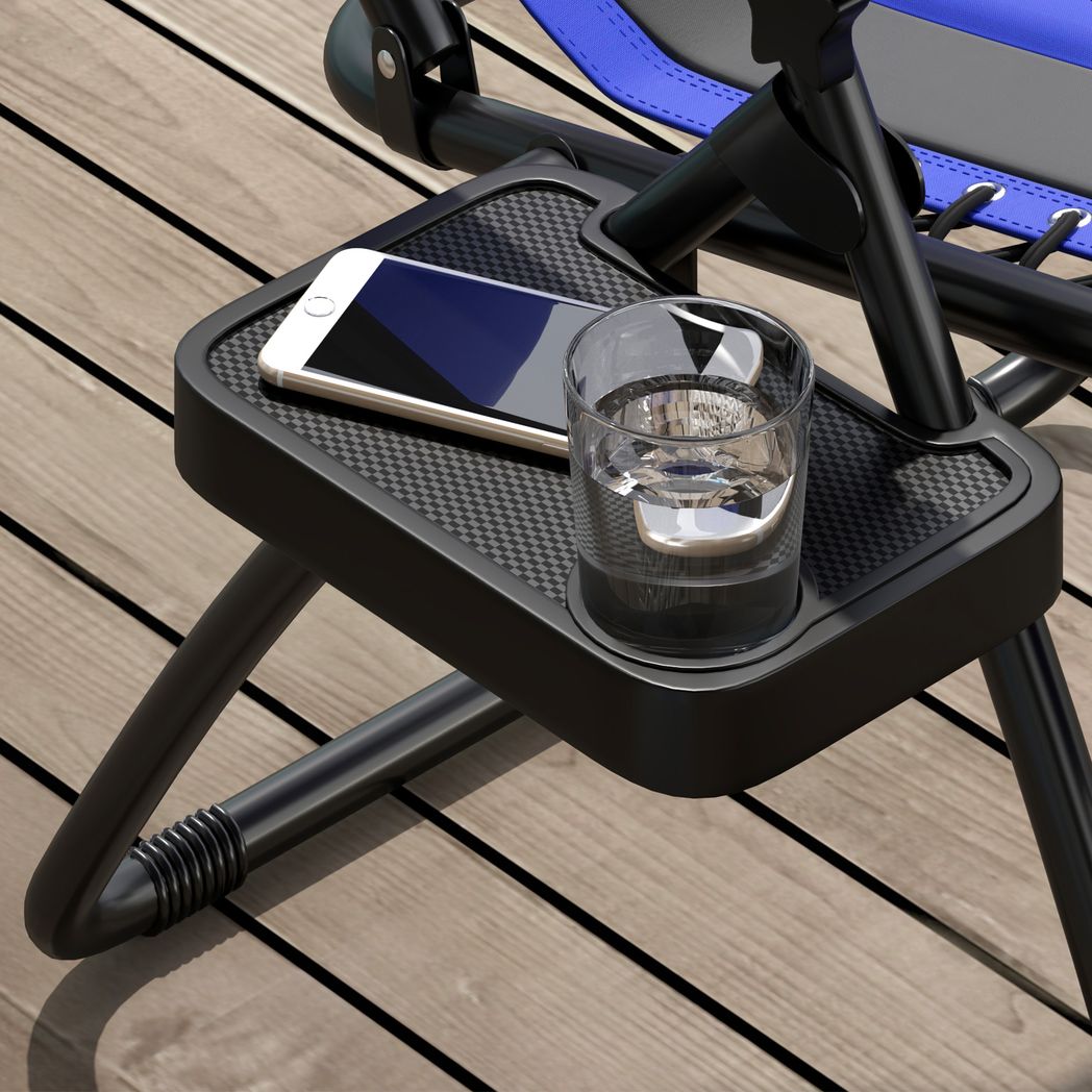 Outsunny Zero Gravity Lounger Folding Recliner Chair w/ Cup Holder