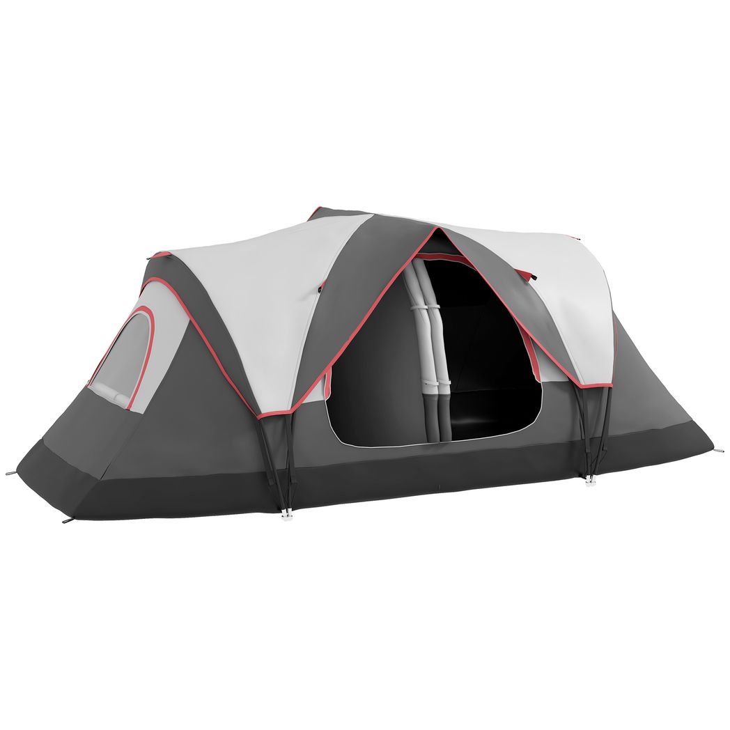 Outsunny 2 Room Camping Tent with Waterproof Rainfly & Screen Panels