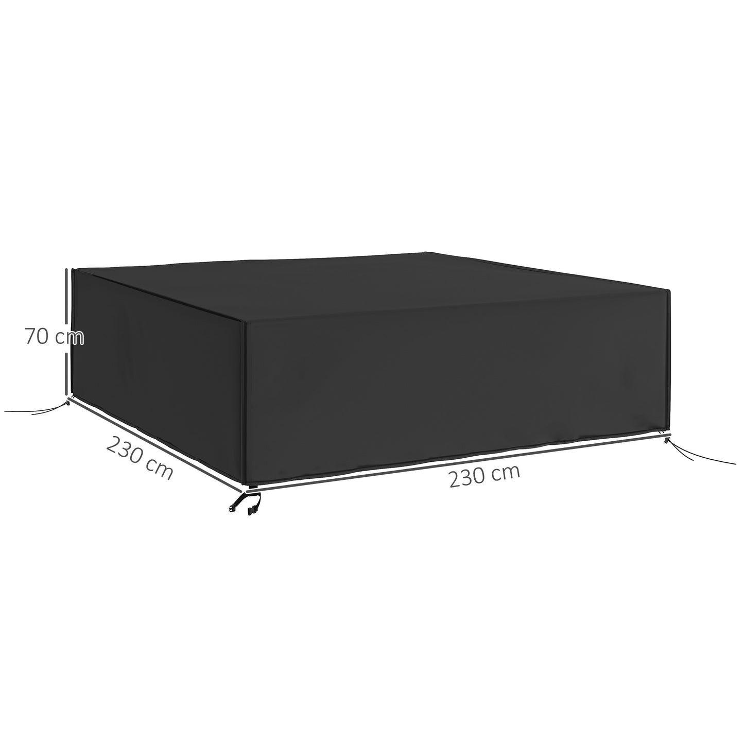 Outsunny Large Garden Set Square Cover Outdoor Furniture Waterproof Resist Fade