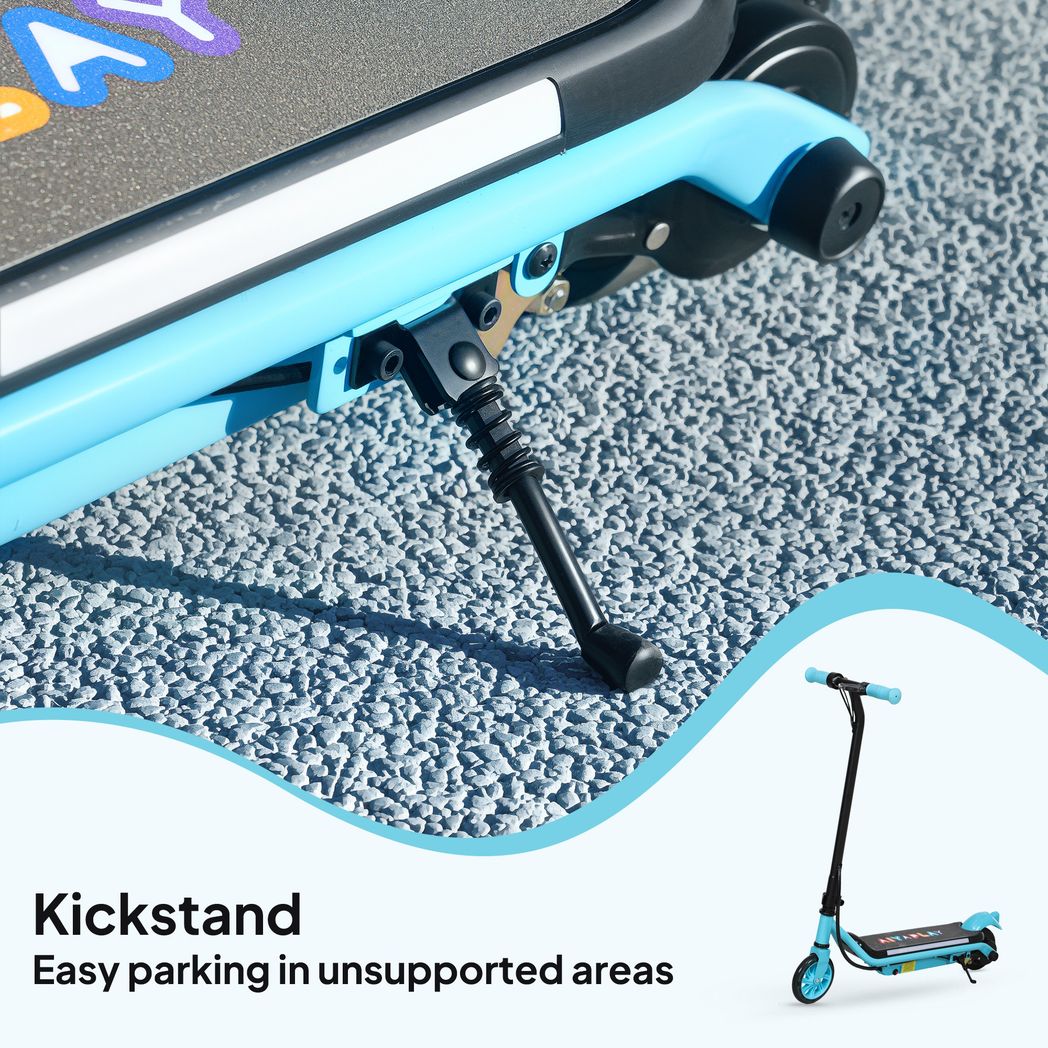 AIYAPLAY Electric Scooter for 6-14 with Dual Brakes & Colourful Light