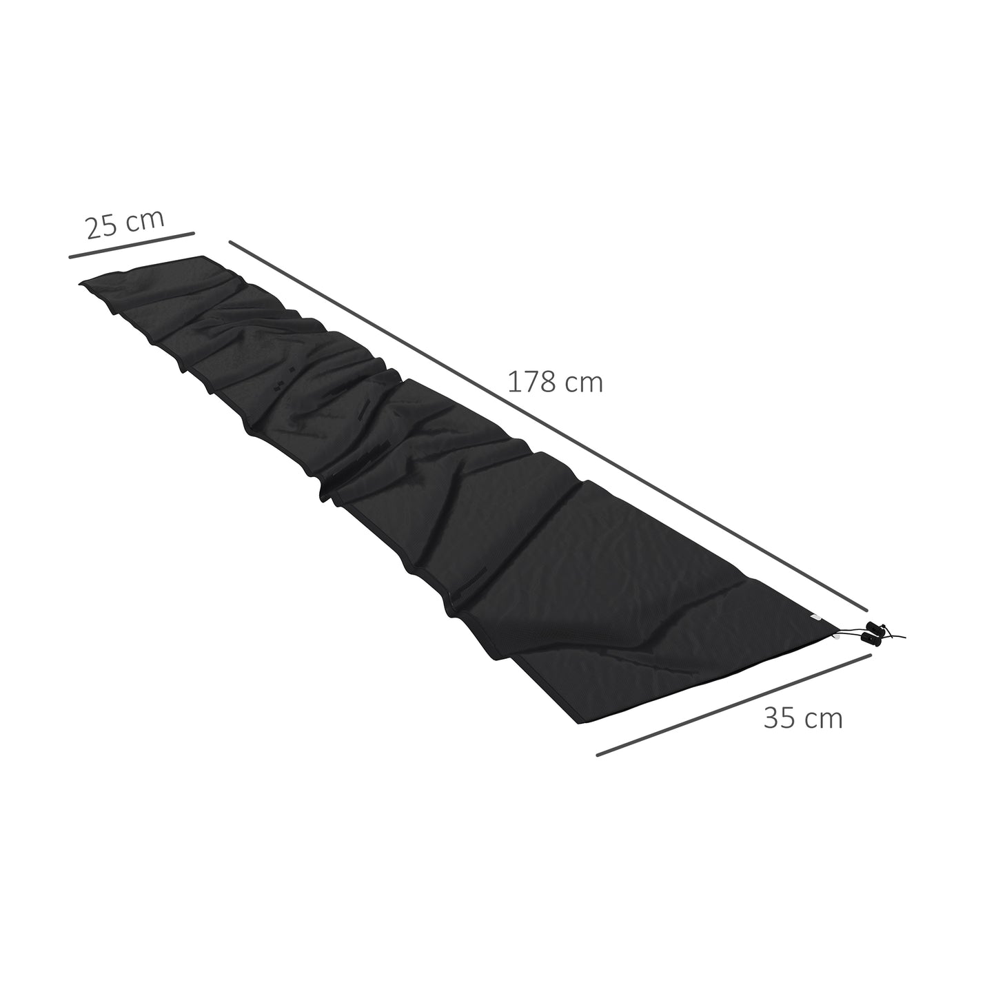 Outsunny Parasol Cover, Patio Cantilever Cover, Banana Umbrella Cover, Black