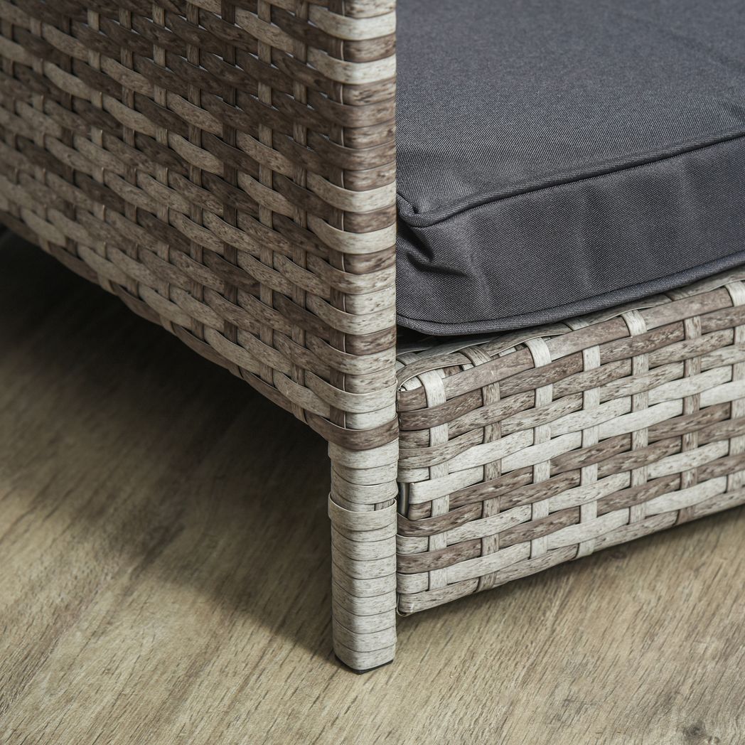 PawHut Wicker Dog House, Rattan Pet Bed with Soft Cushion