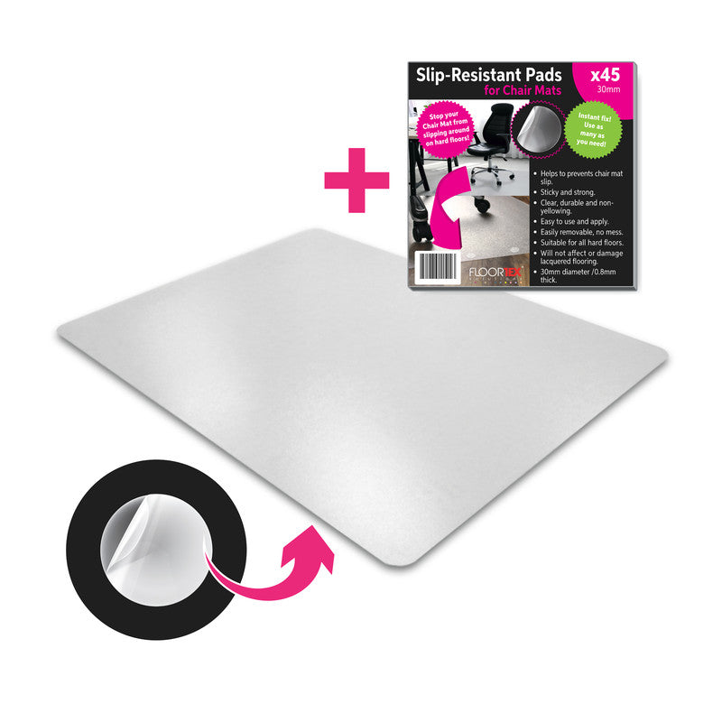 Cleartex Unomat Anti-Slip Rectangular Polycarbonate Chair Mat