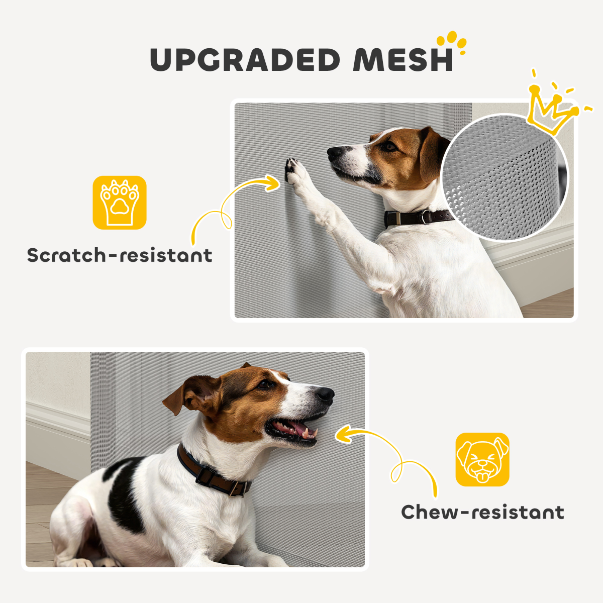 PawHut Retractable Stair Gate, Dog Gate Extends Up to 140 cm Wide