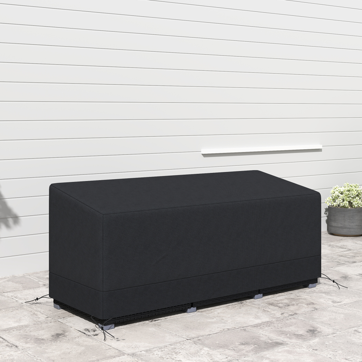 Outsunny 190x72x76cm Rectangular Patio Furniture Cover for Chairs
