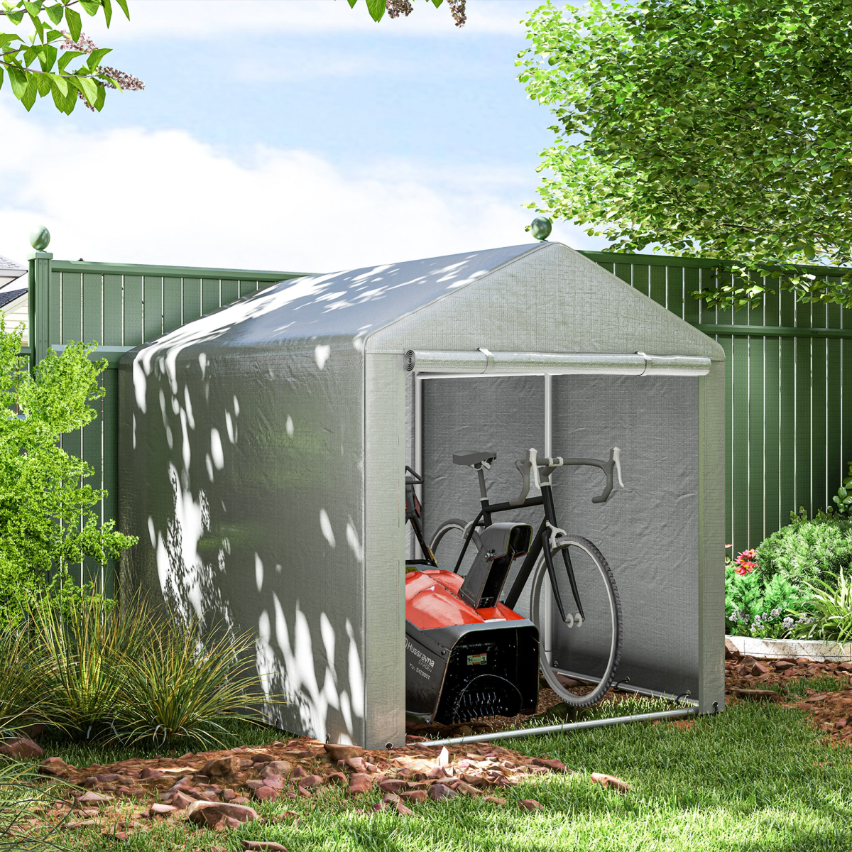Outsunny 1.6 x 2.2m Garden Storage Shed Portable Shed Tent