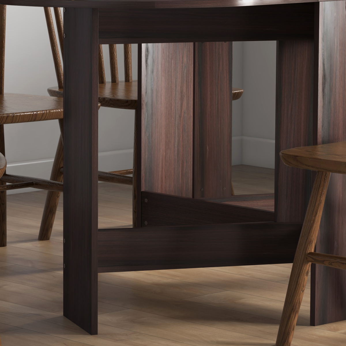 HOMCOM Oval Kitchen Table for Dining Room, Small Space Chocolate