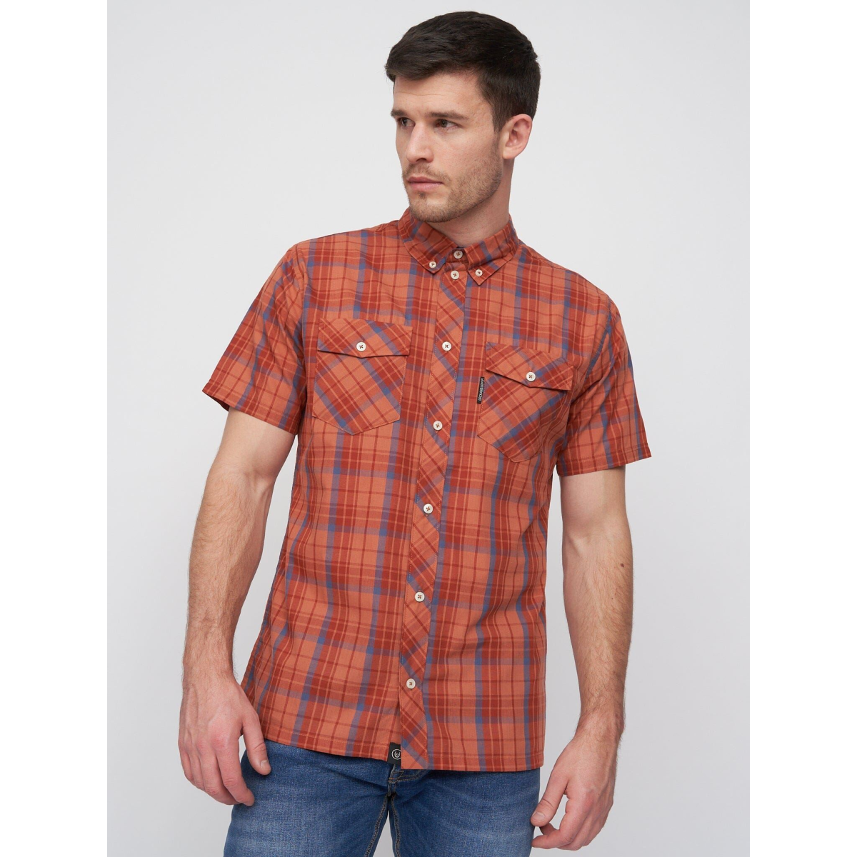 Femington Short Sleeve Shirt Red Check