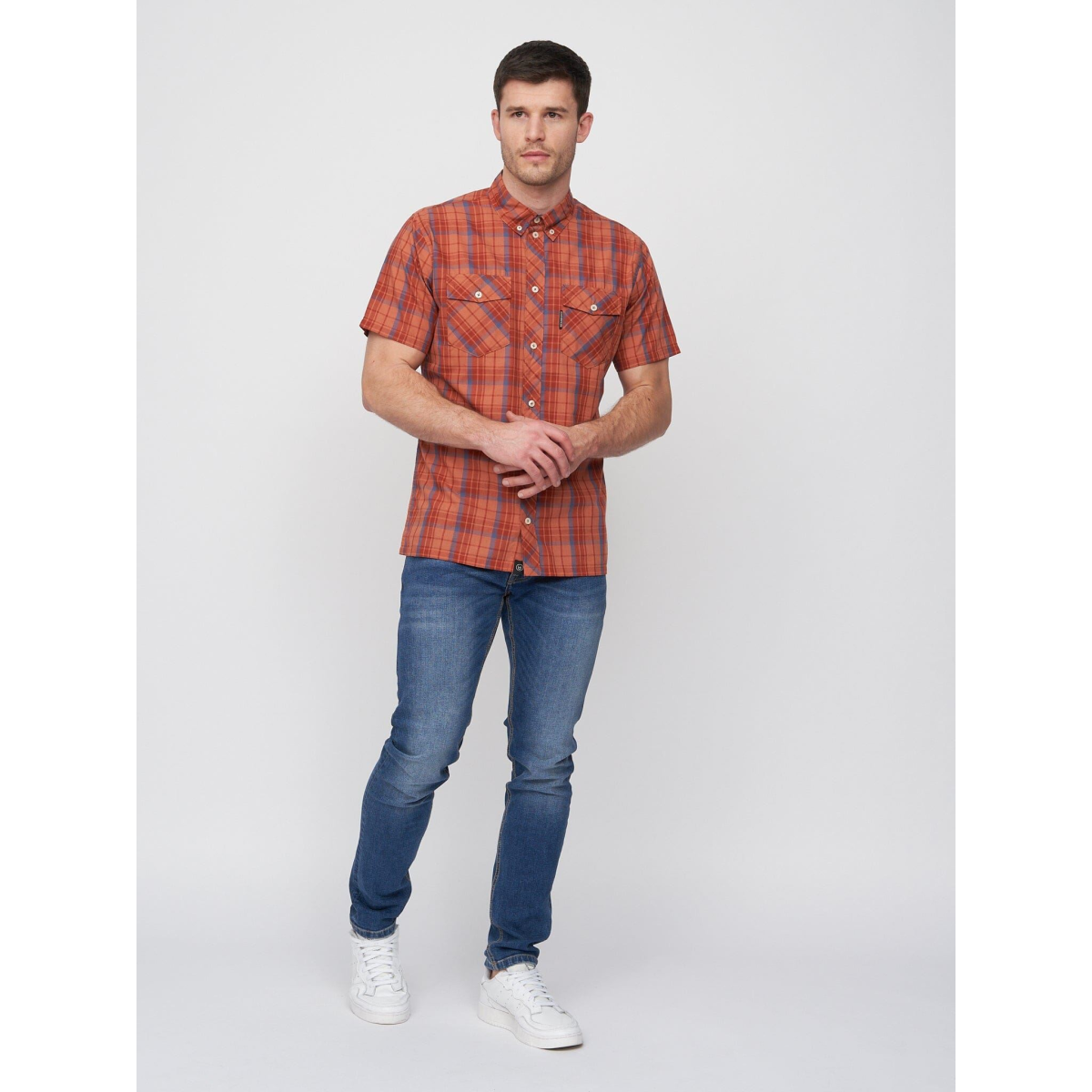 Femington Short Sleeve Shirt Red Check