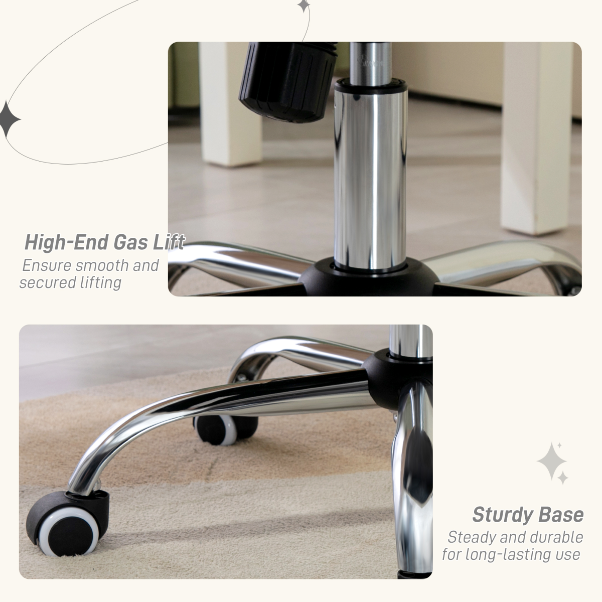 Vinsetto Home Office Chair with Adjustable Height Tilt Function