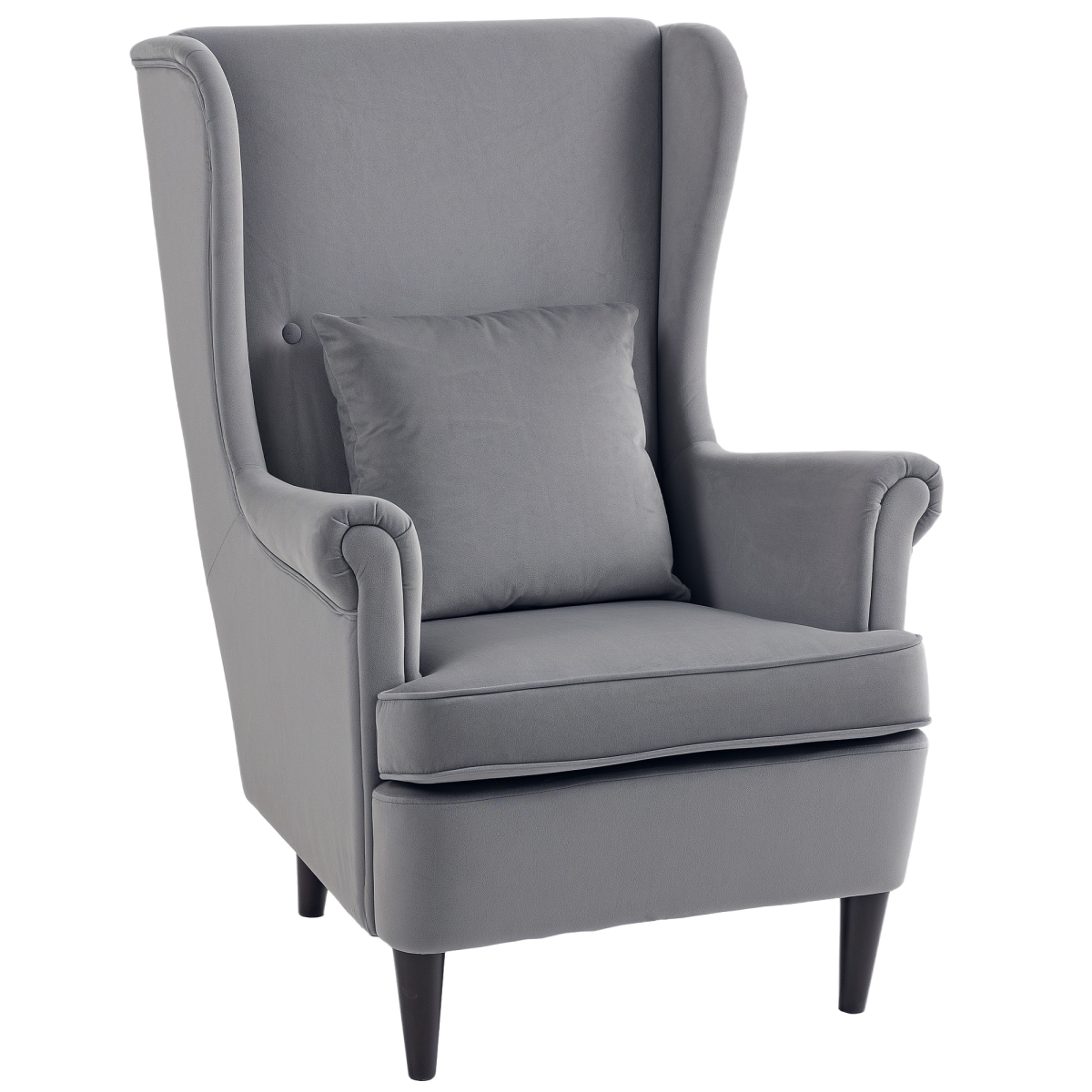 HOMCOM Wingback Chair, Modern Accent Chair for Living Room Bedroom