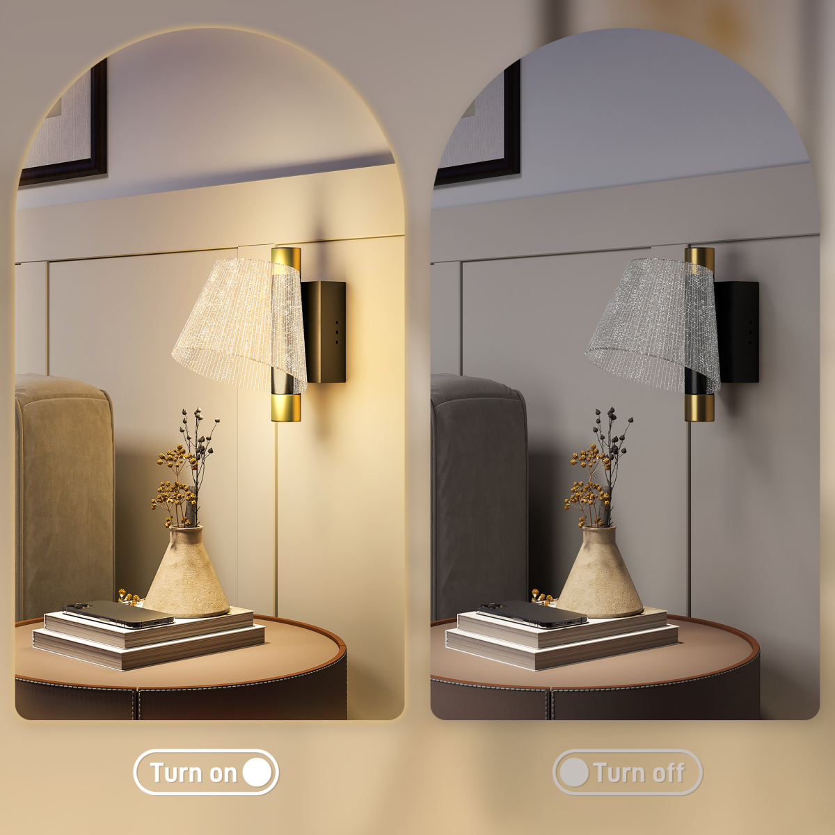 HOMCOM Led Wall Lamp 2 Pack, Modern Indoor Starry Wall Light