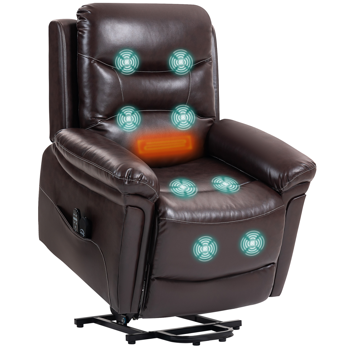 HOMCOM Massage Recliner Chair, Lift Chair with Heat, USB, Remote