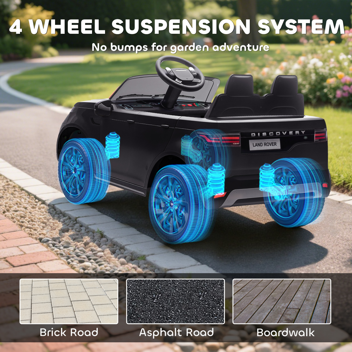 AIYAPLAY Land Rover Discovery Licensed 12V Kids Electric Car w/ Remote