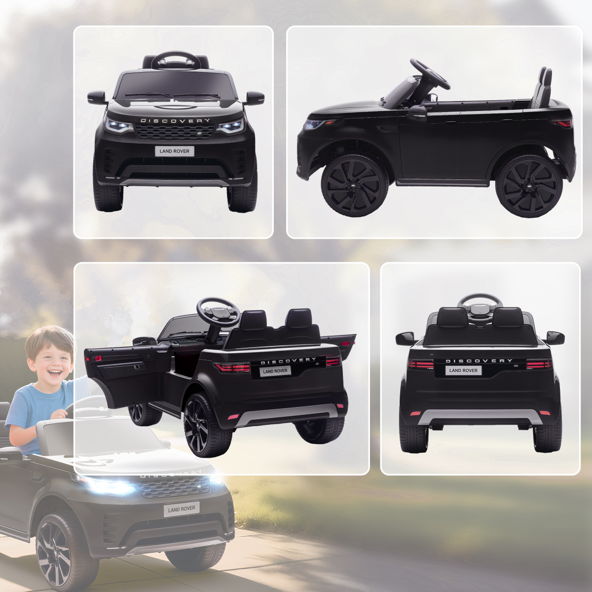 AIYAPLAY Land Rover Discovery Licensed 12V Kids Electric Car w/ Remote