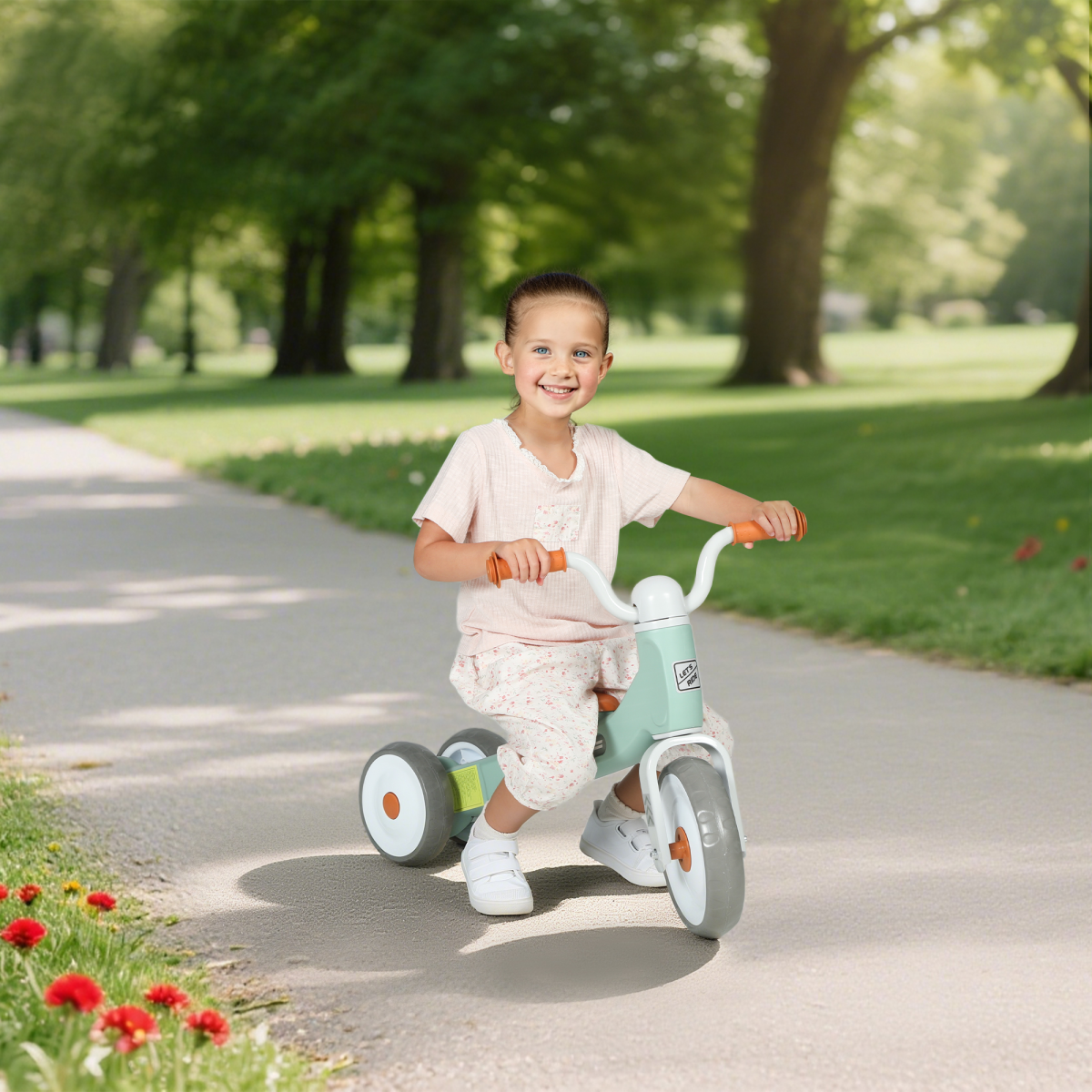 AIYAPLAY Baby Balance Bike with 3 Wheels