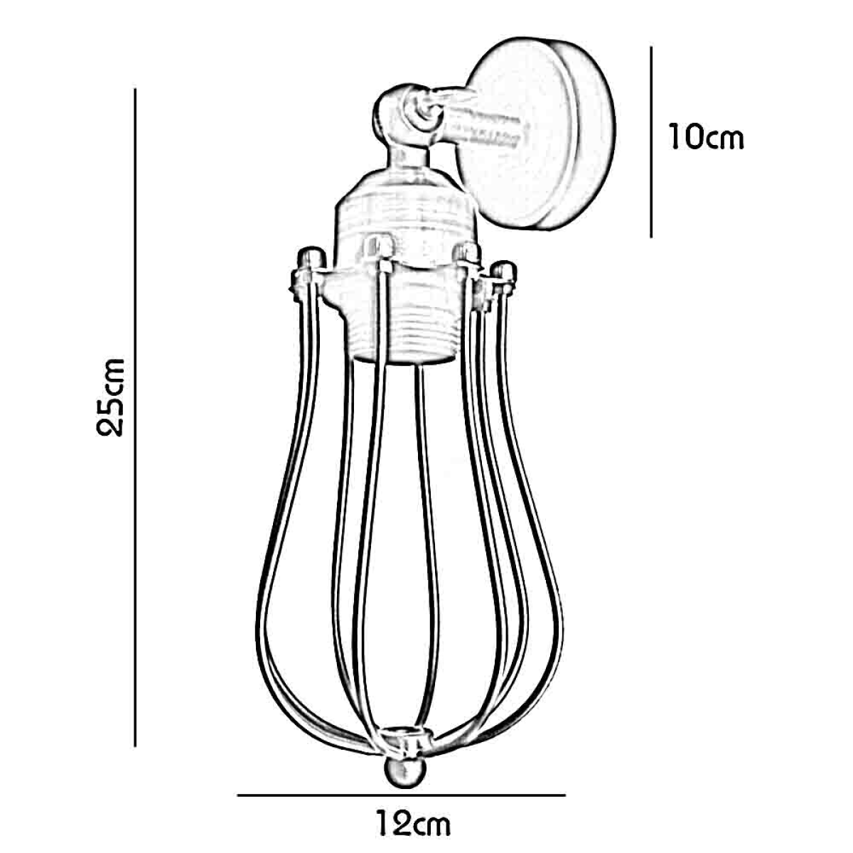 Industrial Wall Lights with Cage Shade Retro Wall Lamp ~2839