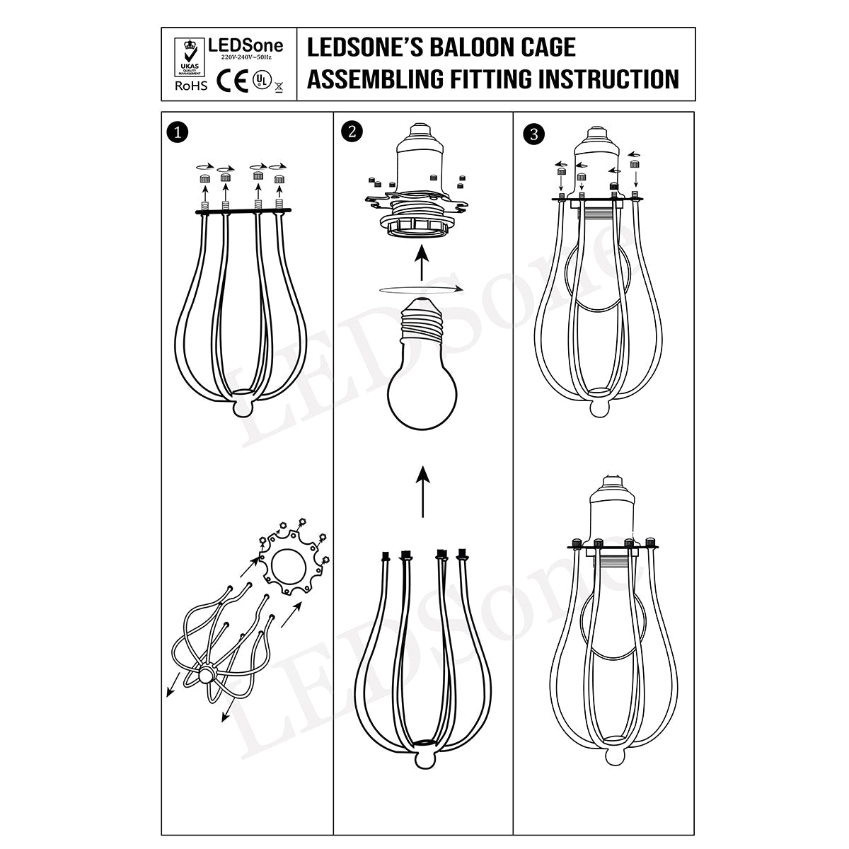 Industrial Wall Lights with Cage Shade Retro Wall Lamp ~2839