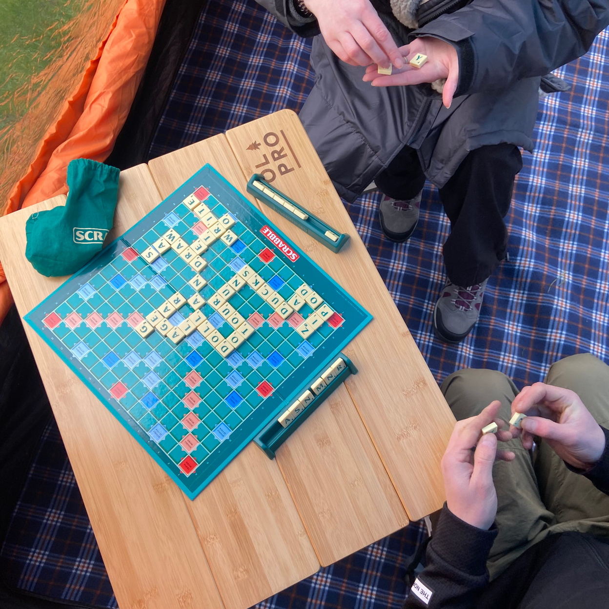 Bamboo Camping Table 4 Folding