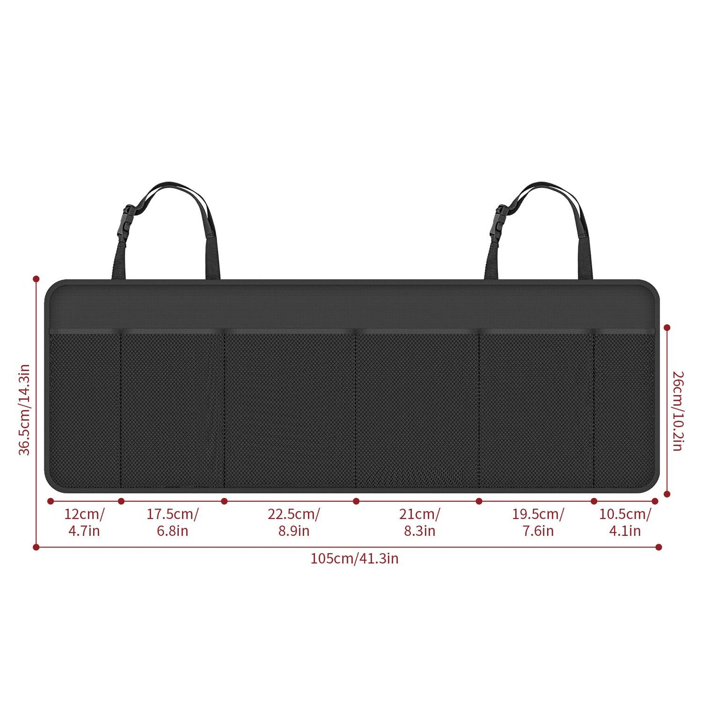 VINSANI HANGING CAR ORGANISER BLACK HANBOOT