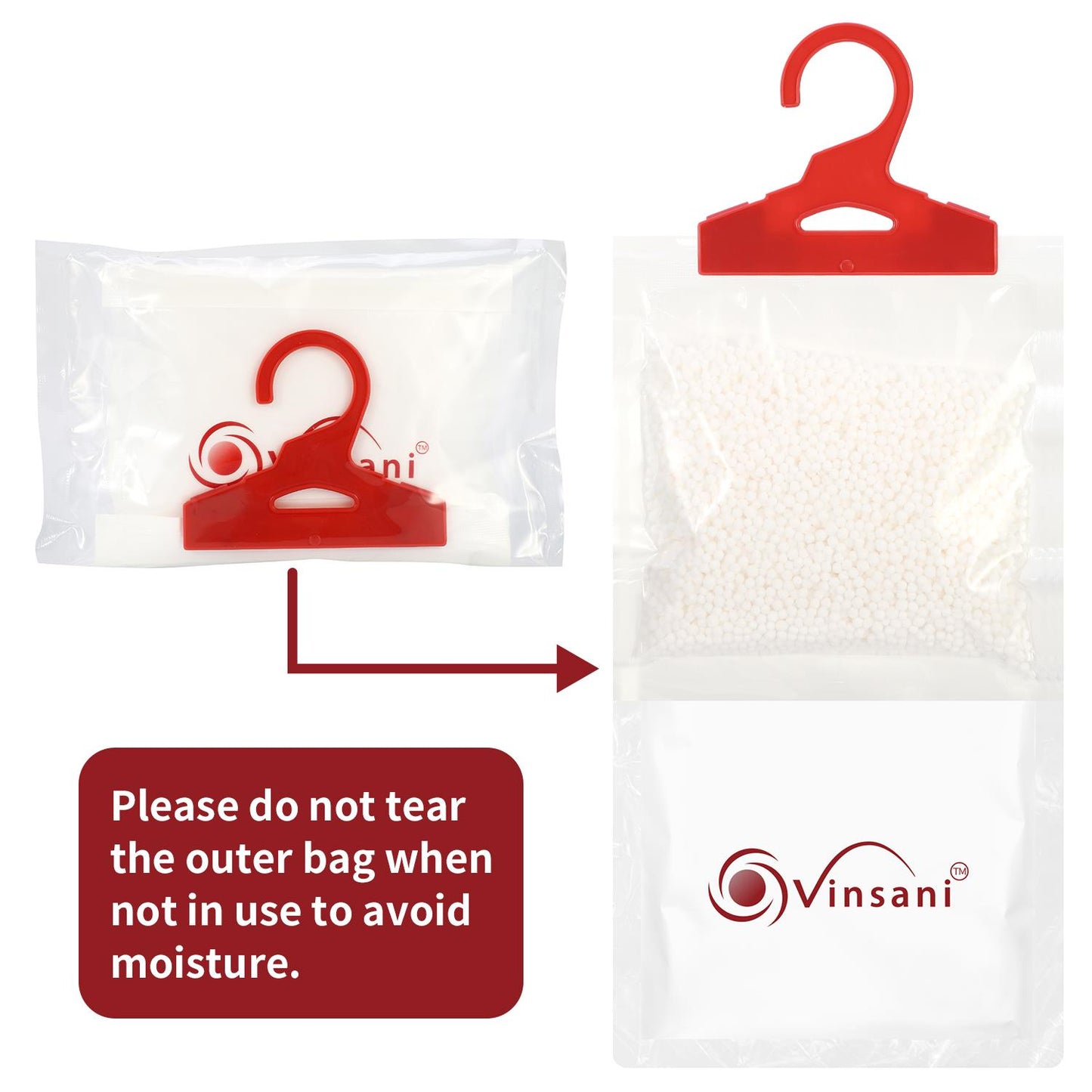 VINSANI 12PC HANG DEHUMIDIFIER BAG