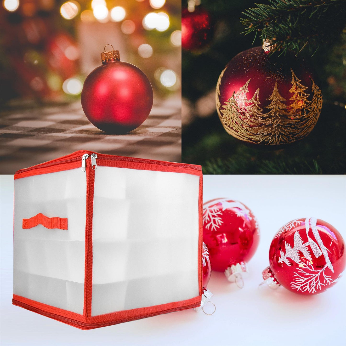 VINSANI XMAS 64 BAUBLE DECORATIONS BOX 0008940
