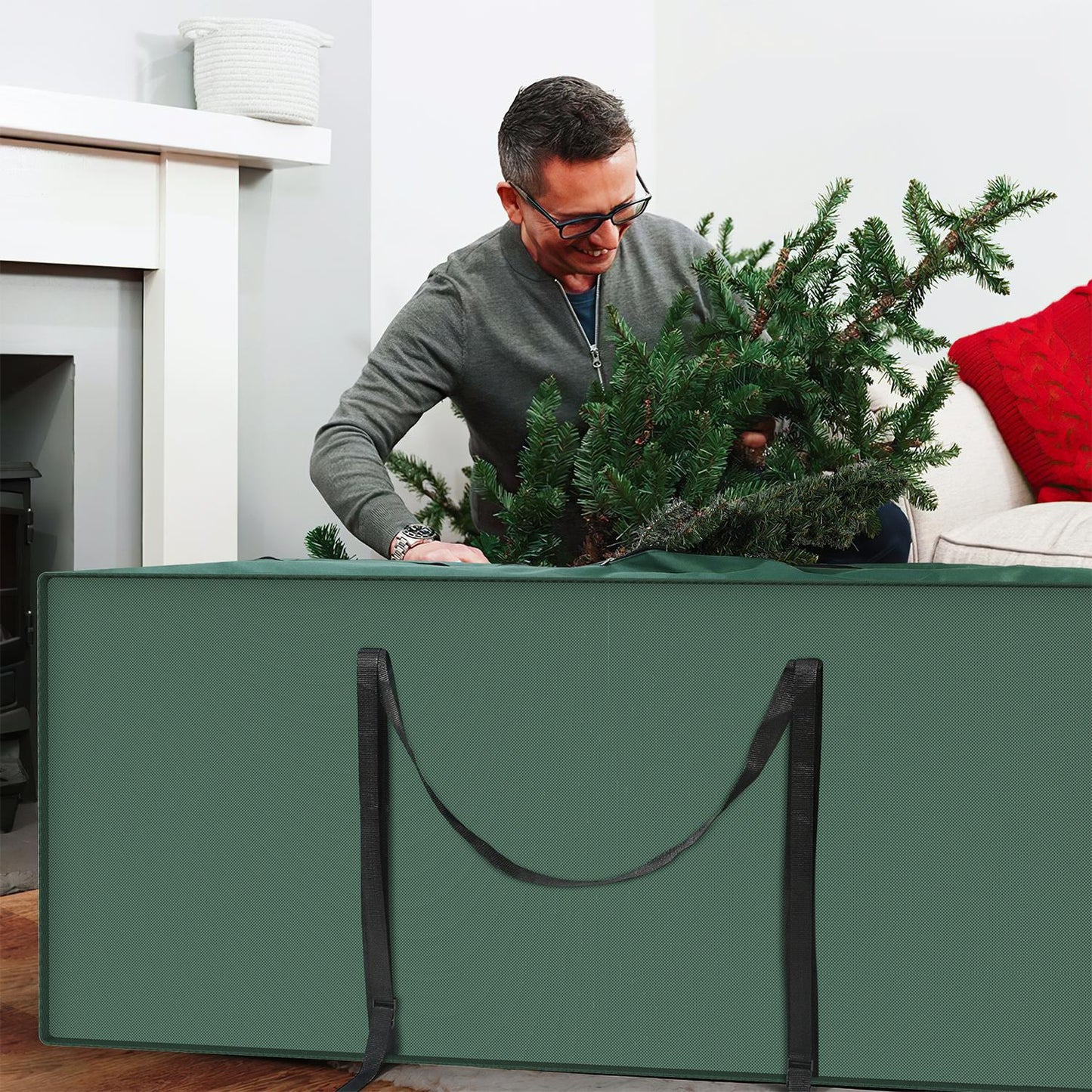 VINSANI GREEN DELUXE XMAS TREE STORAGE BAG 0000500