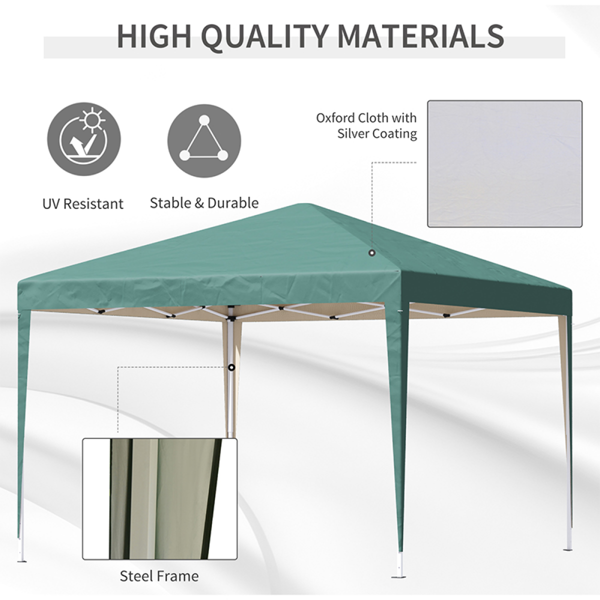 3x3m Garden Pop Up Gazebo Marquee Party Tent Wedding Canopy UV Protection