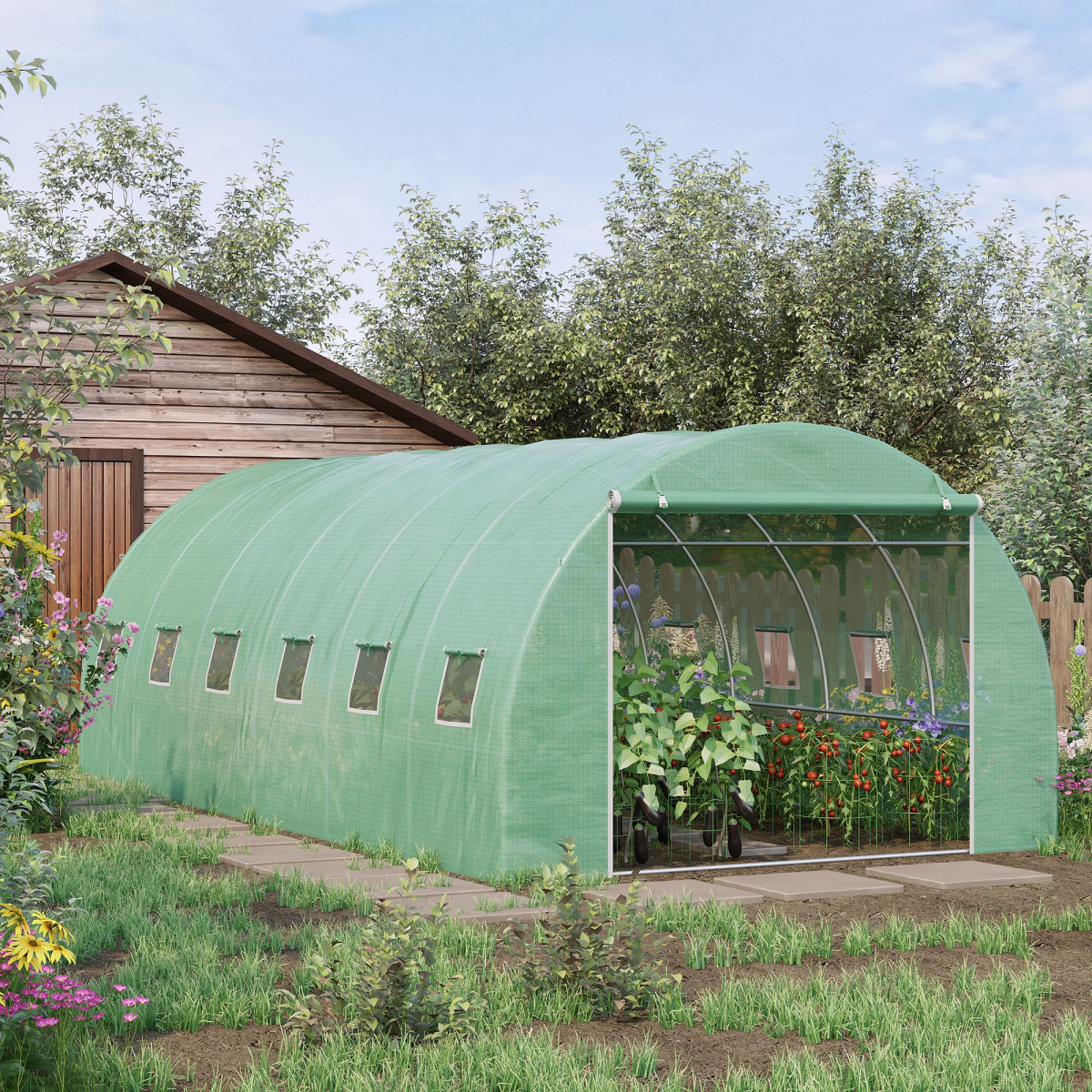 Walk-in Greenhouse Tunnel Round Gardening