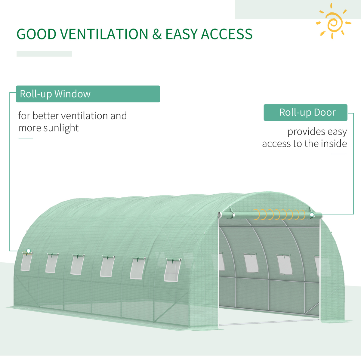 Walk-in Greenhouse Tunnel Round Gardening