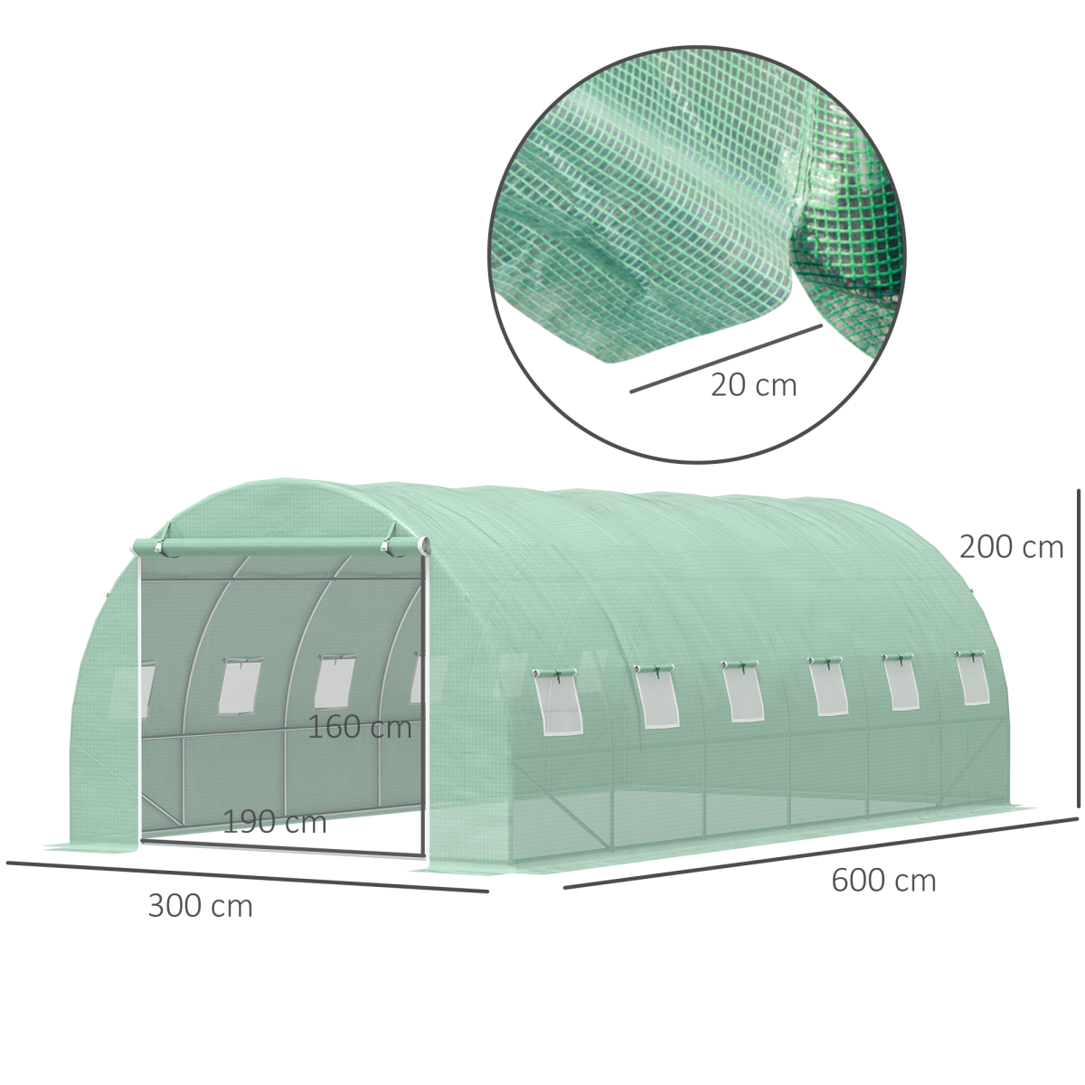 Walk-in Greenhouse Tunnel Round Gardening