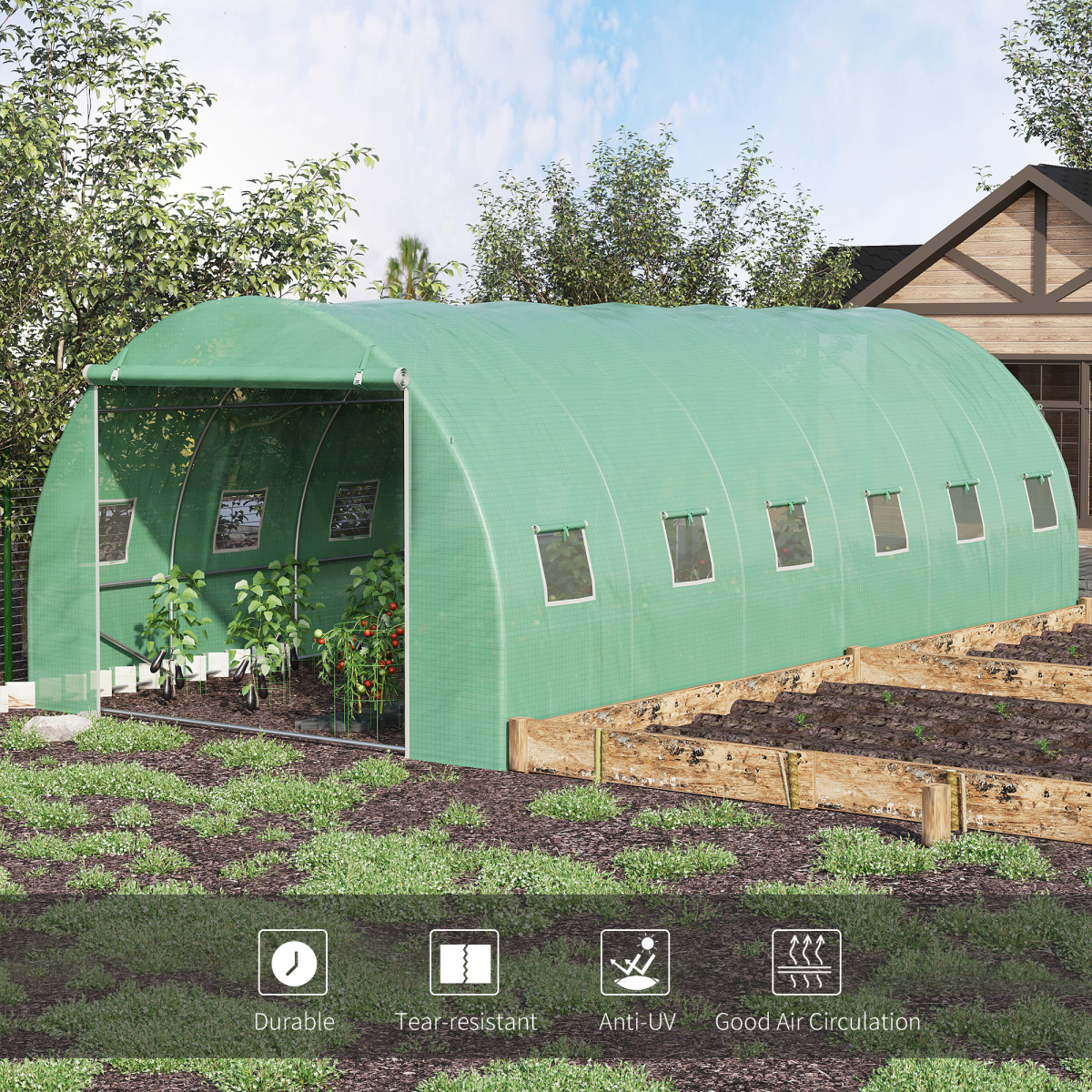 Walk-in Greenhouse Tunnel Round Gardening
