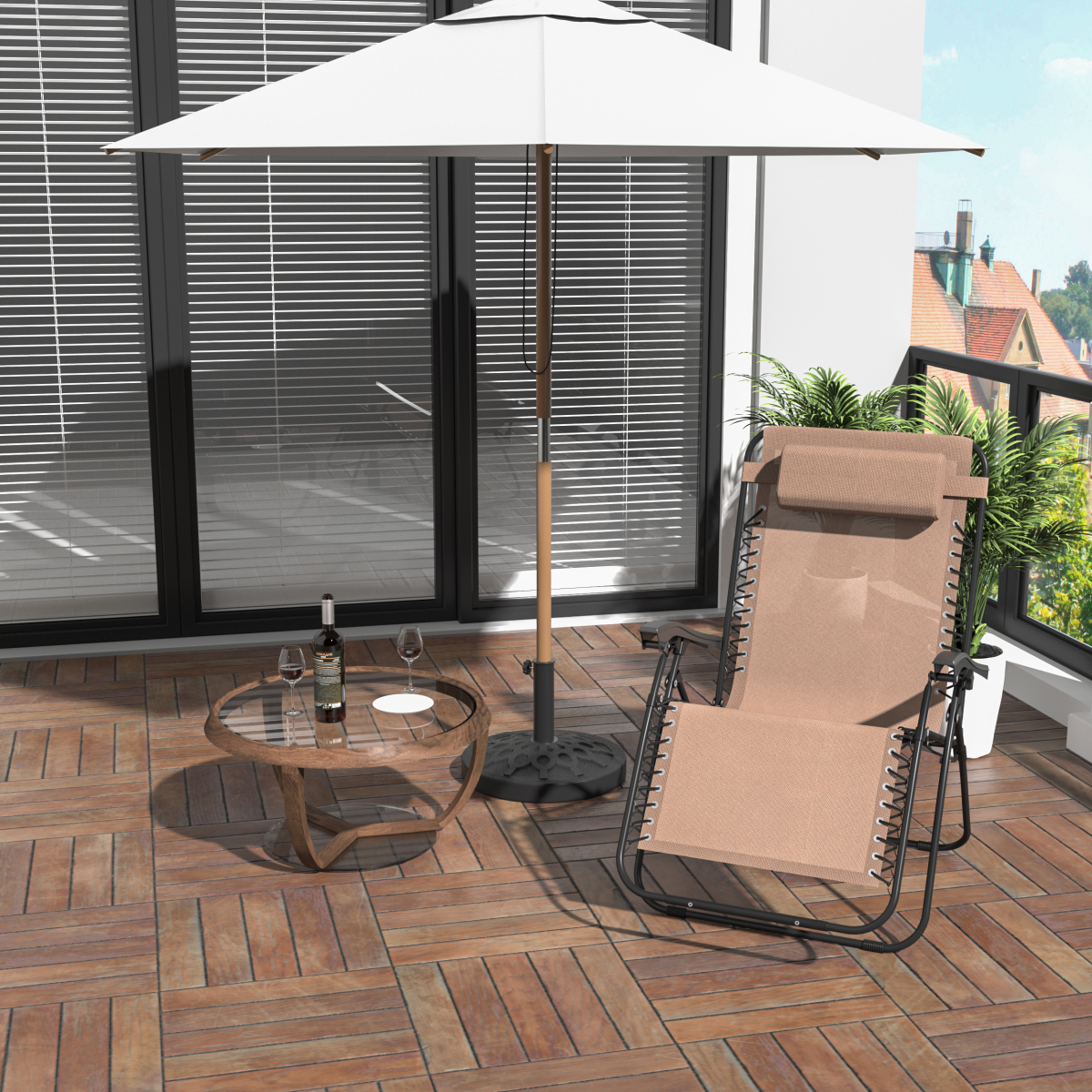 Zero Gravity Chair Adjustable Patio Lounge Chair Recling Seat